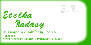 etelka nadasy business card